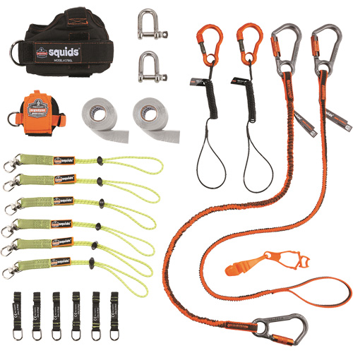 Trousse de longes de fixation d'outils pour monteurs de charpentes m&eacute;talliques et poseurs d'acier 3186 Squids Stor-it Systems