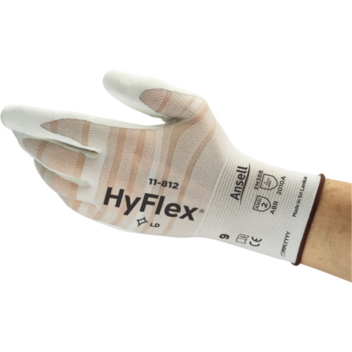 Hyflex&reg; 11-812 Gloves, 6, Foam Nitrile Coating, 18 Gauge, Nylon/Spandex Shell Stor-it Systems