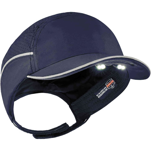 Skullerz&reg; 8965 Lightweight Bump Cap Hat with LED Lighting, Navy Blue Stor-it Systems