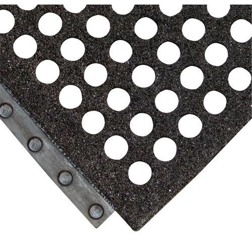24/Seven&reg; Locksafe&reg; Anti-Fatigue Mat, Honeycomb, 3' x 3' x 5/8", Black, Natural Rubber Stor-it Systems