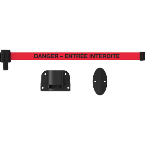 Syst&egrave;me de montage mural pour barri&egrave;re PLUS, Plastique, Fixation par vis, 15', Ruban Rouge Stor-it Systems