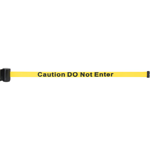 Barri&egrave;re &agrave; fixation murale avec ruban magn&eacute;tique, Acier, Fixation par vis, 7', Ruban Jaune Stor-it Systems