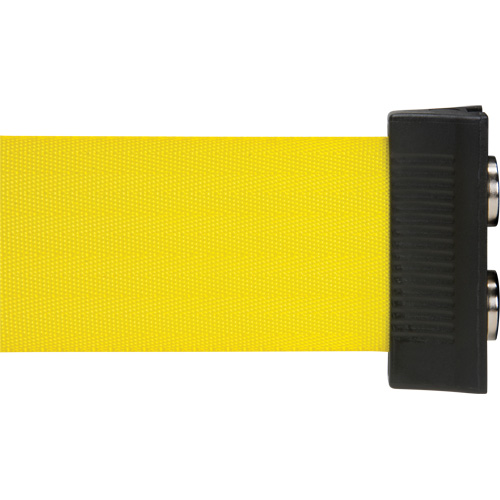 Barri&egrave;re &agrave; fixation murale avec ruban magn&eacute;tique, Acier, Fixation par vis, 7', Ruban Jaune Stor-it Systems