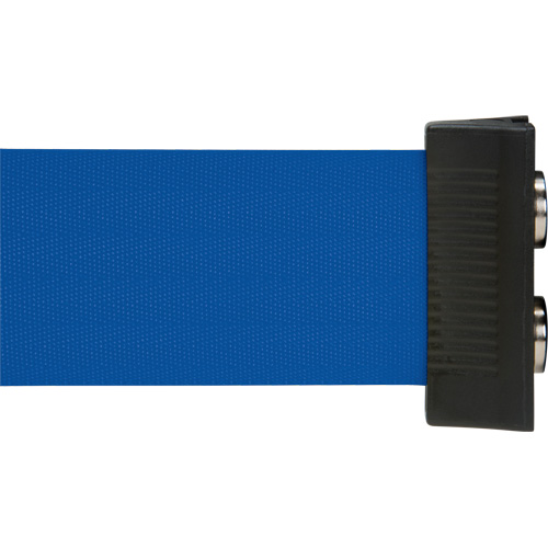 Wall Mount Barrier with Magnetic Tape, Steel, Screw Mount, 7', Blue Tape Stor-it Systems