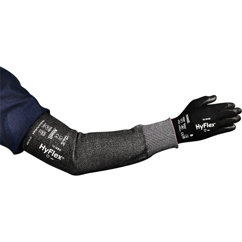 Manchon &eacute;troit r&eacute;sistant aux coupures HyFlex s&eacute;rie 11-280, Intercept, 12", ASTM ANSI niveau A4, Gris Stor-it Systems