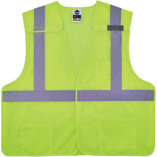 Gilet de s&eacute;curit&eacute; en maille GloWear 8217BA, Jaune lime haute visibilit&eacute;, Moyen/Petit, Polyester Stor-it Systems