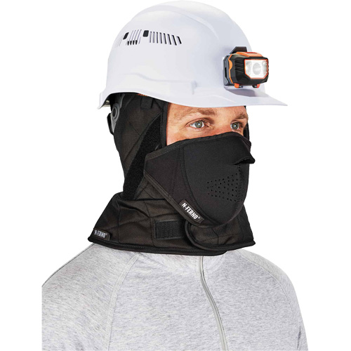 N-Ferno&reg; 3-Layer Winter Hard Hat Liner with Mouthpiece, Fleece Lining, One Size, Black Stor-it Systems