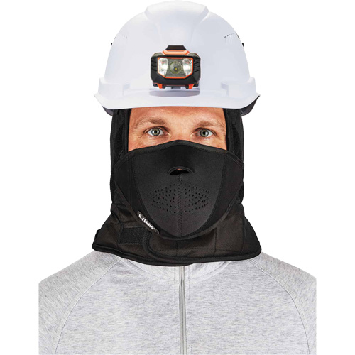 N-Ferno&reg; 3-Layer Winter Hard Hat Liner with Mouthpiece, Fleece Lining, One Size, Black Stor-it Systems