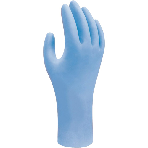 Gants jetables biod&eacute;gradable, T-petit, Nitrile, 2,5 mils, Sans poudre, Bleu Stor-it Systems