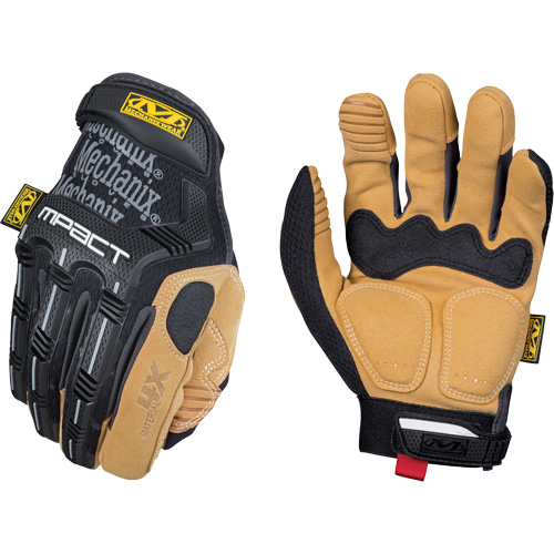 Material4X&reg; M-Pact&reg; Impact Gloves, 10, Synthetic Palm, Hook & Loop Cuff Stor-it Systems
