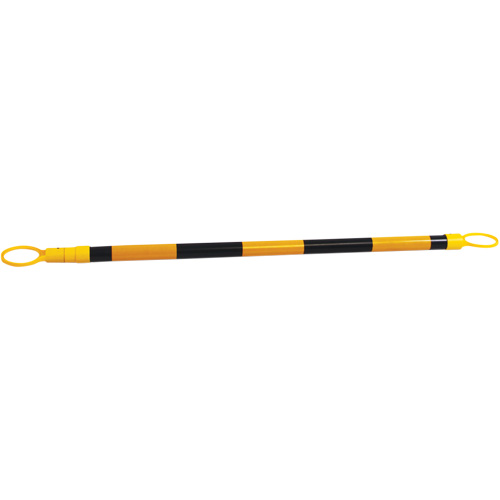 Retractable Cone Bar, 7'2" Extended Length, Black/Yellow Stor-it Systems