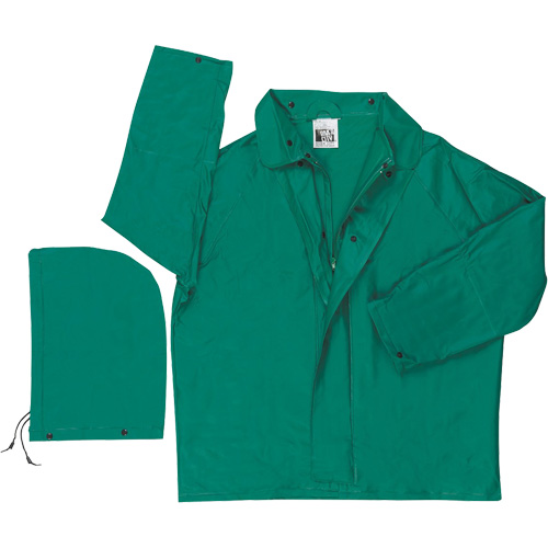 Dominator Limited Flammability Rain Jacket, Polyester/PVC, X-Large, Green Stor-it Systems