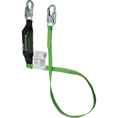 Miller&reg; HP Shock-Absorbing Lanyard, 6', Locking Snap Hook Center, Locking Snap Hook Leg Ends, Polyester Stor-it Systems