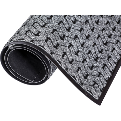 Tire-Track Performance Entrance Mats, Wiper/Scraper, 4' x 8' x 3/8", Grey Stor-it Systems