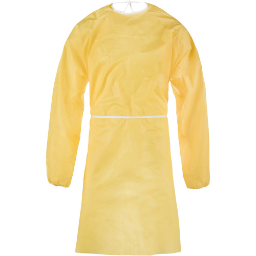 ChemMax&reg; 1 Gown, One Size, Yellow, Polyethylene/Polypropylene Stor-it Systems