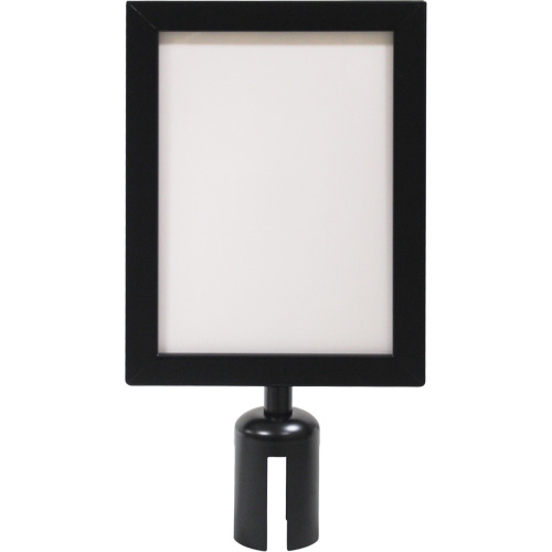 Sign Frame for Crowd Control Post, Black Stor-it Systems