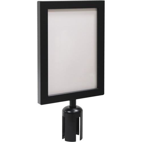 Sign Frame for Crowd Control Post, Black Stor-it Systems