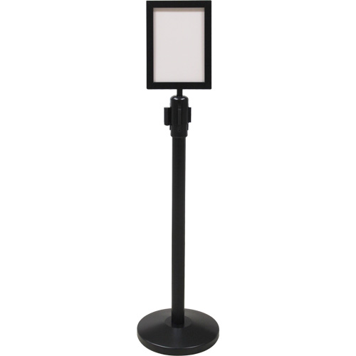 Sign Frame for Crowd Control Post, Black Stor-it Systems