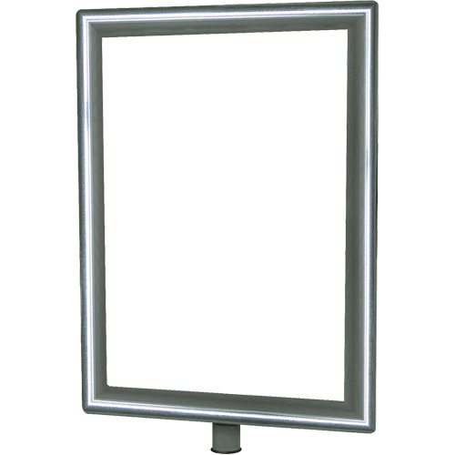 Heavy-Duty Vertical Sign Holder for Classic Posts, Polished Chrome Stor-it Systems