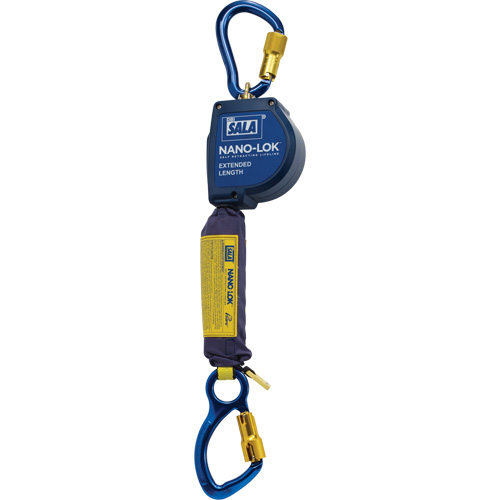 Cordage de s&eacute;curit&eacute; autor&eacute;tractable allong&eacute; Nano-Lok, 10', Dyneema, Pivotant Stor-it Systems