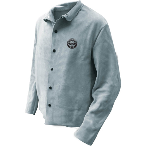 Veste de soudeur, Cuir, 5T-Grand, Gris Stor-it Systems