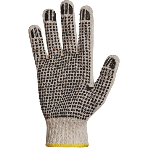 Sure Grip&reg; PVC Dotted String Knit Glove, Poly/Cotton, Single Sided, 7 Gauge, X-Small Stor-it Systems