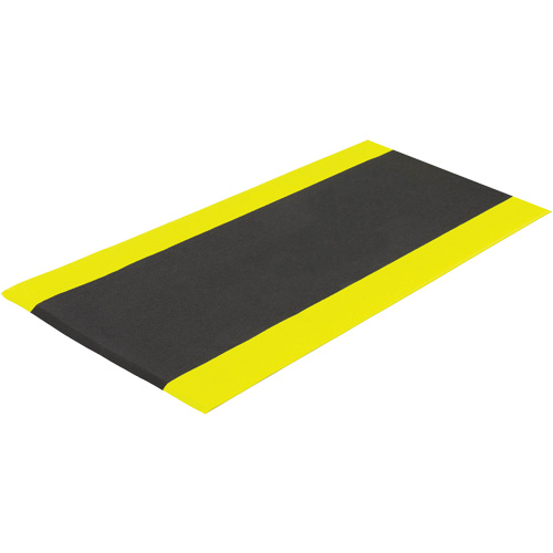 Airsoft Anti-Fatigue Mat, Pebbled, 3' x 5' x 3/8", Black/Yellow, PVC Sponge Stor-it Systems