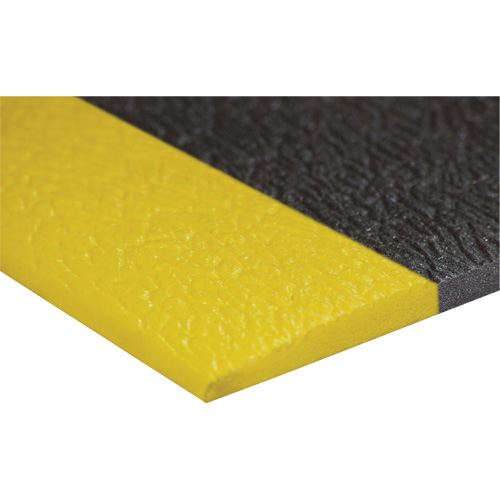 Airsoft Anti-Fatigue Mat, Pebbled, 3' x 5' x 3/8", Black/Yellow, PVC Sponge Stor-it Systems