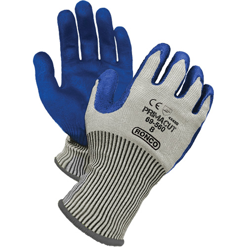PrimaCut Cut Resistant Gloves, Size 8, 13 Gauge, Nitrile Coated, HPPE Shell, ANSI/ISEA 105 Level 4/EN 388 Level 5 Stor-it Systems