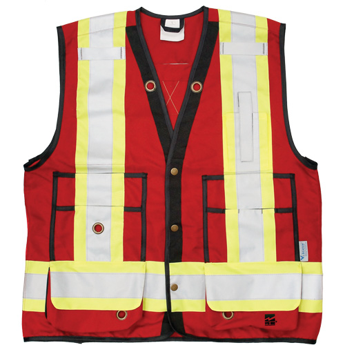 Open Road&reg; Surveyor Vest, Red, Large, Polyester Stor-it Systems