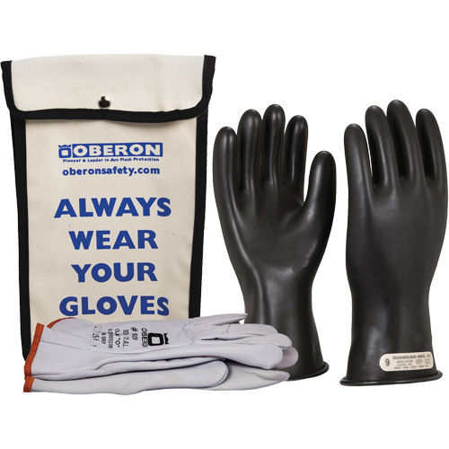Class 0 Rubber Electrical Glove Kit, 10, 11" L, 20 cal/cm², NFPA 70E Stor-it Systems