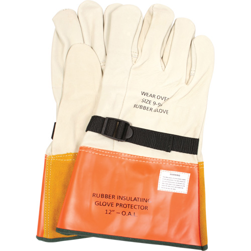 Gants de protection en cuir avec sangle, Taille 8, 12" lo Stor-it Systems