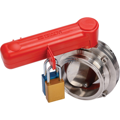 Dispositif de cadenassage pour poign&eacute;e de tirage, Type Papillon Stor-it Systems