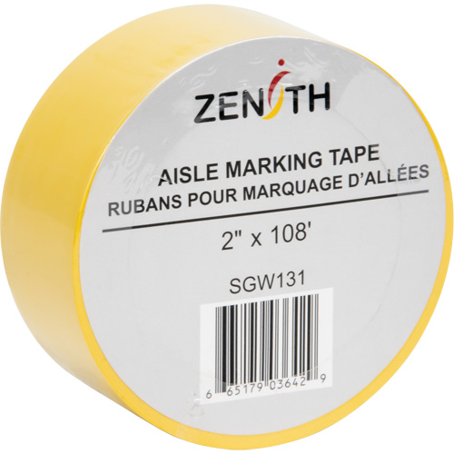 Aisle Marking Tape, 2" x 108', PVC, Yellow Stor-it Systems