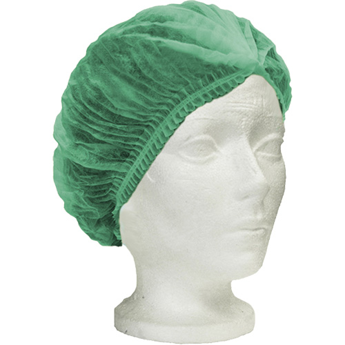 Bonnet bouffant pliss&eacute; Ronco Care, Polypropyl&egrave;ne, 21", Vert Stor-it Systems