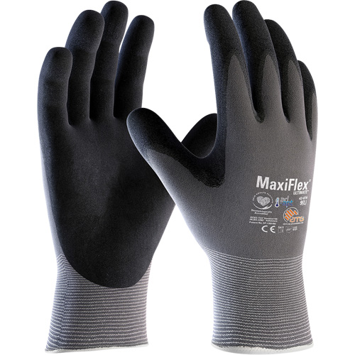 ATG MaxiFlex&reg; Ultimate AD-APT Coated Gloves, Small, Foam Nitrile Coating, 15 Gauge, Nylon/Spandex Shell Stor-it Systems