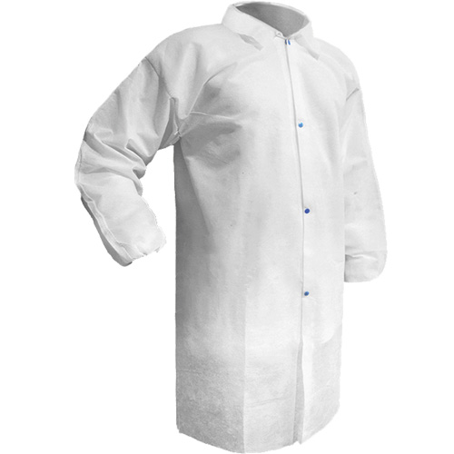Care Lab Coat, Polypropylene, White, Small Stor-it Systems