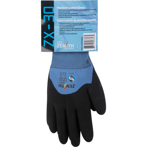 Gants enduits ZX-30° de premi&egrave;re qualit&eacute;, T-Grand, R&ecirc;vetement Mousse de PVC, Calibre 15, Enveloppe en Nylon Stor-it Systems