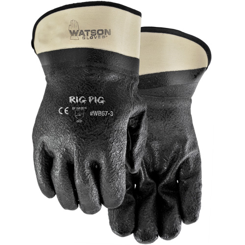 Rig Pig Gloves, One Size, Nitrile/PVC Coating, Jersey Shell Stor-it Systems
