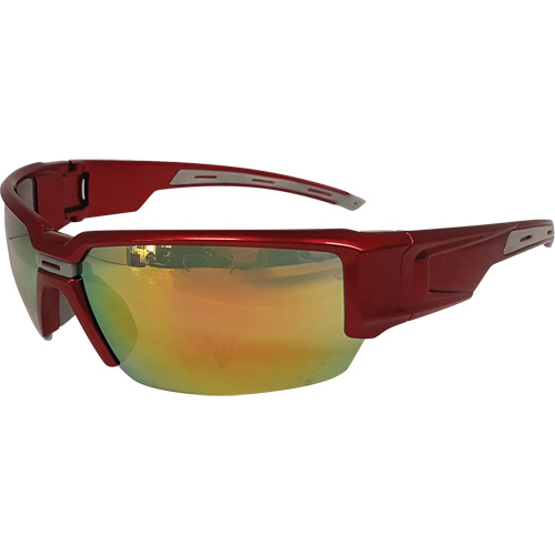 Lunettes de s&eacute;curit&eacute; Hartley, Lentille Rouge, R&eacute;pond ou surpasse la norme CSA Z94.3 Stor-it Systems