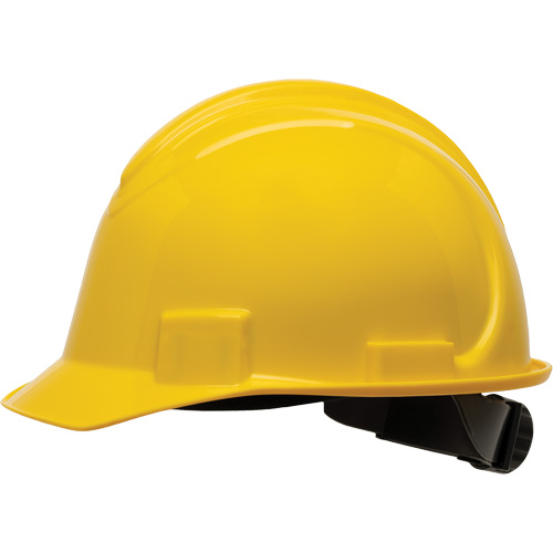 Casque de s&eacute;curit&eacute; &agrave; bord court North, R&eacute;pond aux normes CSA type 1, Suspension Rochet, Non ventil&eacute; Stor-it Systems