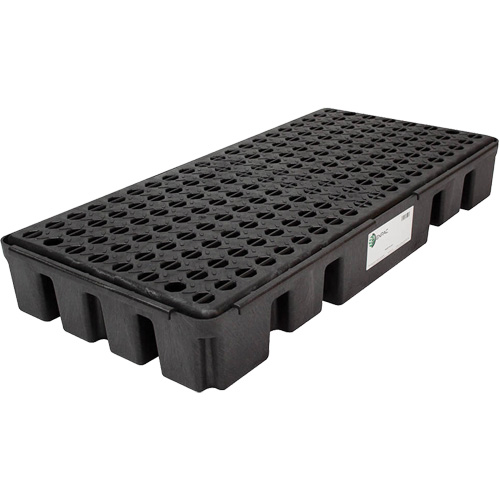 Palette de confinement des d&eacute;versements &agrave; profil bas Black Diamond, Capacit&eacute; de d&eacute;versement 25.5 gal. US, 49" x 24" x 6,5" Stor-it Systems