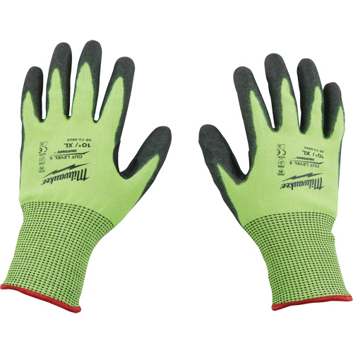 Gants &agrave; haute visibilit&eacute; enduits par trempage, Taille Petit, Calibre 15, Rev&ecirc;tement Polyur&eacute;thane, Enveloppe en Poly&eacute;thyl&egrave;ne, ASTM ANSI niveau A5 Stor-it Systems