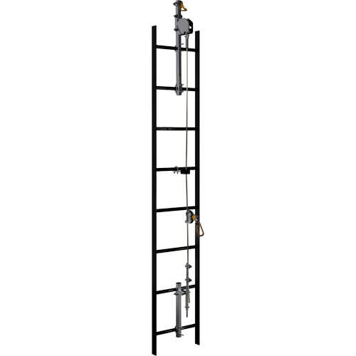 Syst&egrave;me de s&eacute;curit&eacute; vertical &agrave; c&acirc;ble 20' Lad-Saf, Acier galvanis&eacute; Stor-it Systems