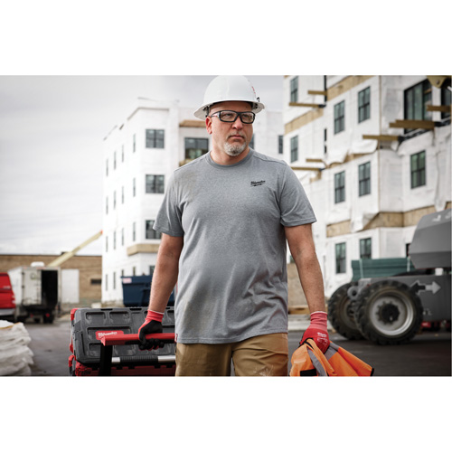 T-shirt de travail hybride, Hommes, Moyen, Gris Stor-it Systems