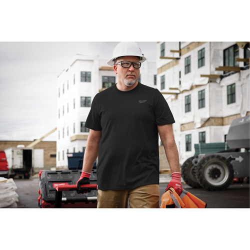 Hybrid Work Tee Shirt, Men's, Small, Black Stor-it Systems