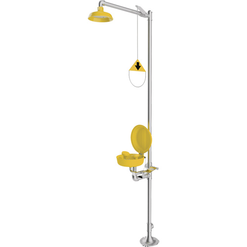 Douche durgence et douche oculaire combin&eacute;es, Socle Stor-it Systems
