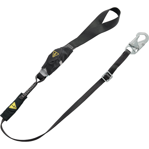 Longe utilitaire &agrave; amortisseur d'&eacute;nergie V-Series, 6', Point d'ancrage &agrave; Crochet mousqueton, Crochet mousqueton aux jambes, Nylon Stor-it Systems