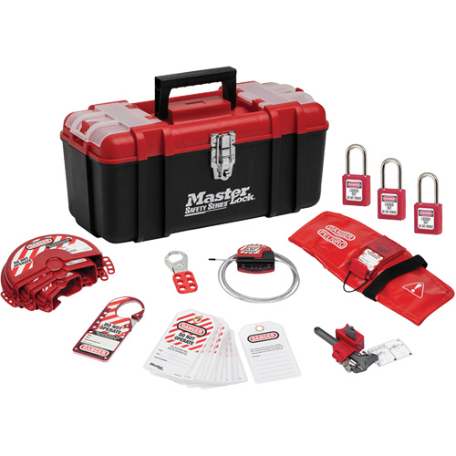 Trousse de cadenassage standard avec cadenas en thermoplastique Zenex, Ensemble Vanne, 13 composants compris Stor-it Systems