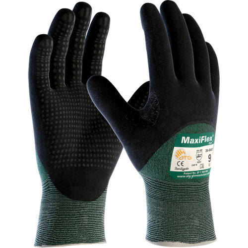 ATG MaxiFlex&reg; Cut Cut Resistant Gloves, Size X-Large, 15 Gauge, Nitrile Coated, Engineered Yarn Shell, ASTM ANSI Level A2/EN 388 Level 3/EN 388 Level B Stor-it Systems